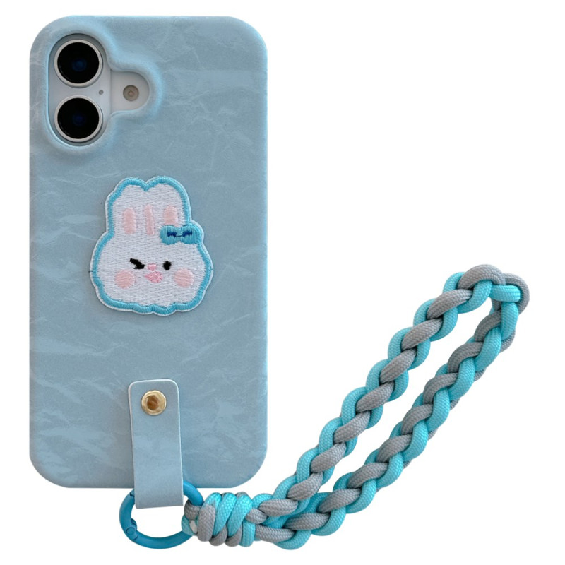 Coque iPhone 16 Design Fun et Lanière Tressée