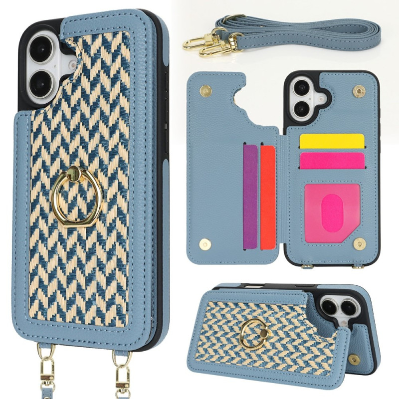Coque iPhone 16 Porte-Cartes, Bandoulière et Support