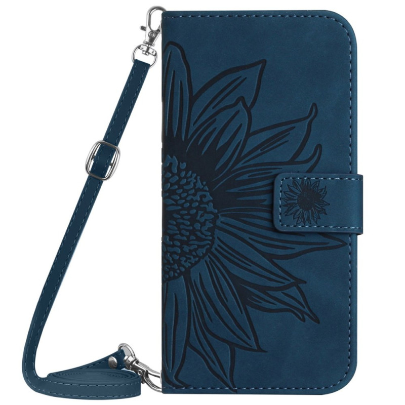Housse iPhone 17E / 16E Empreinte Tournesol avec Bandoulière