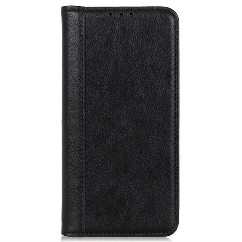 Flip Cover Google Pixel 9A Cuir Litchi Fendu