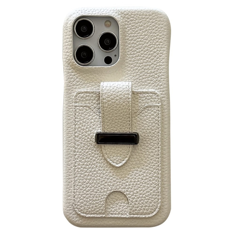 Coque iPhone 16 Pro Simili Cuir Texturé Porte-Cartes