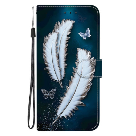 Housse Moto G55 5G Plumes...