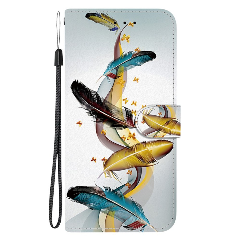 Housse Moto G75 5G Plumes