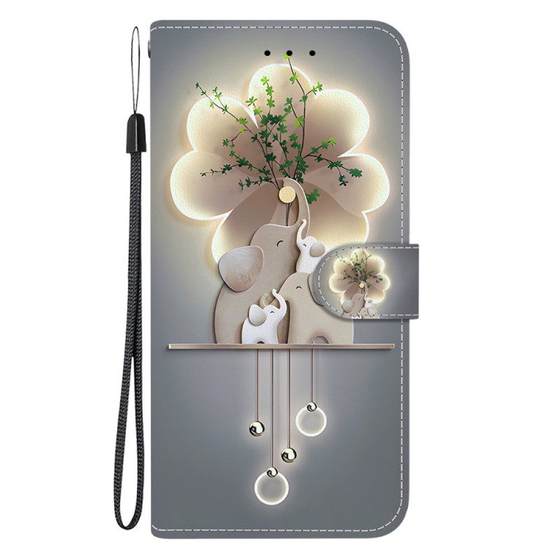 Housse Moto G75 5G Trois Éléphants