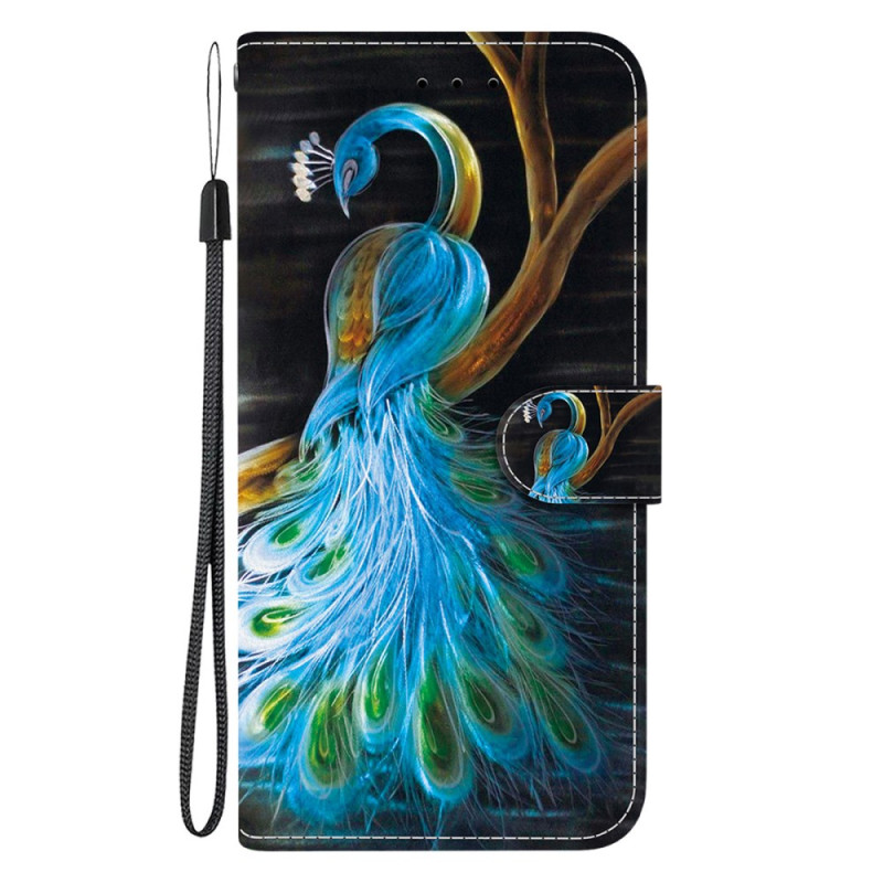 Housse Moto G75 5G Motif Paon