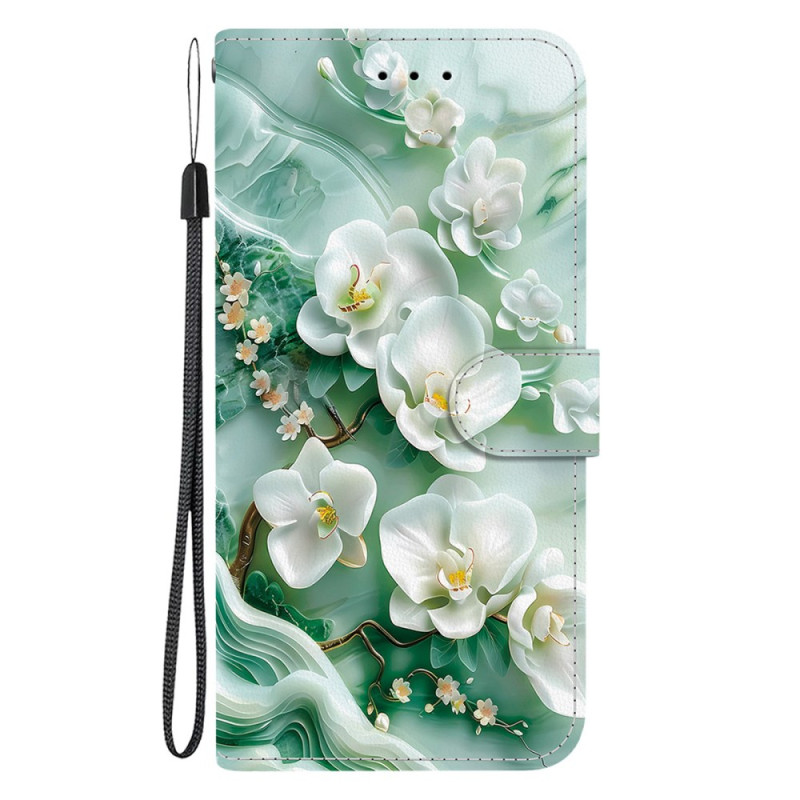 Housse Moto G75 5G Fleurs de Jade