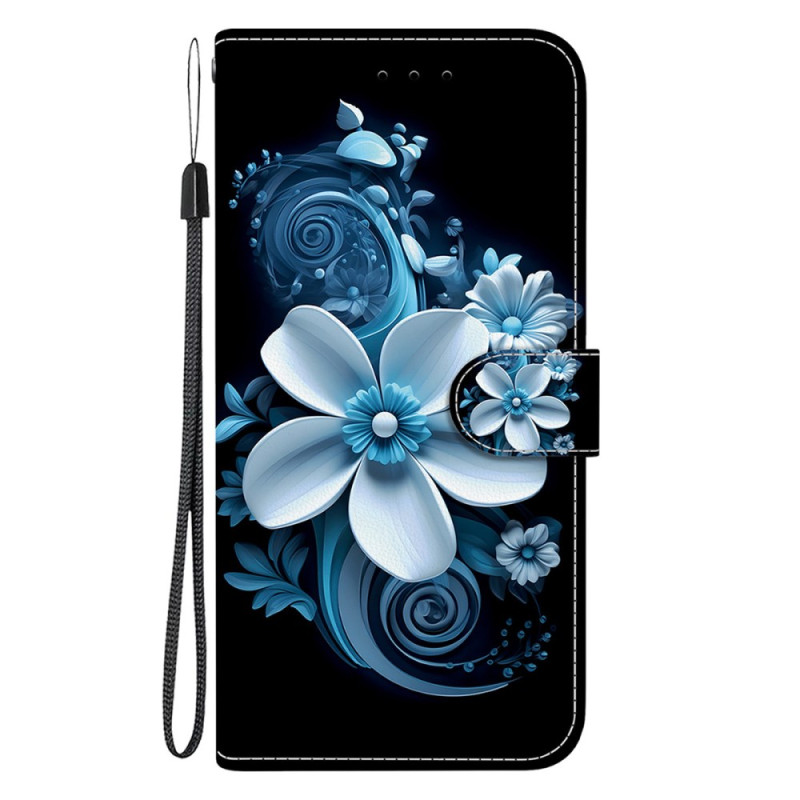Housse Moto G75 5G Orchidées Noires