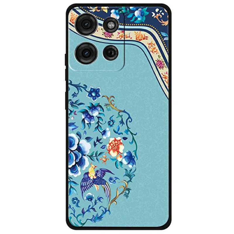 Coque Moto G75 5G Motif Impérial Brodé