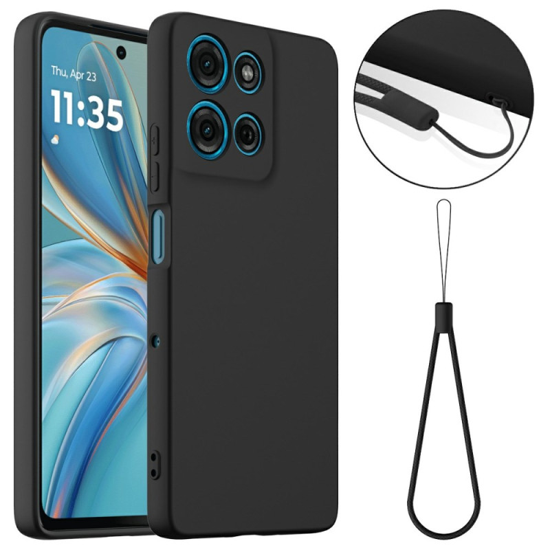 Coque Moto G75 5G Compatible MagSafe Silicone à Lanière
