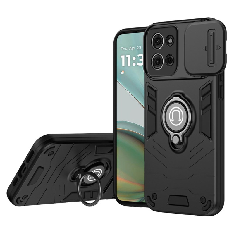 Coque Moto G75 5G Protection Caméra Coulissante et Support