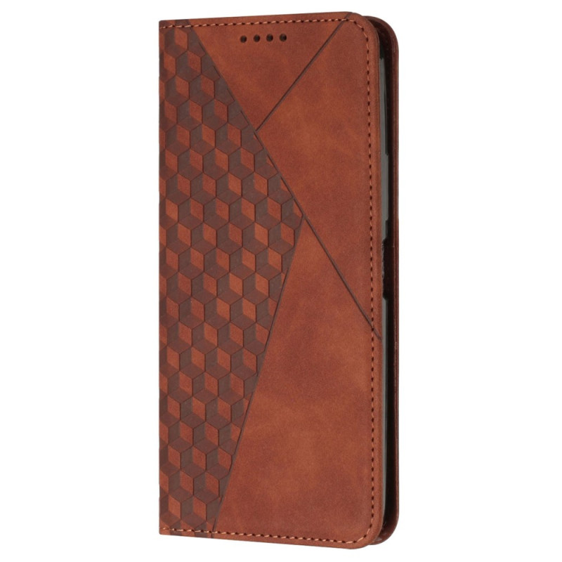 Flip Cover Moto G75 5G Effet Daim Losanges