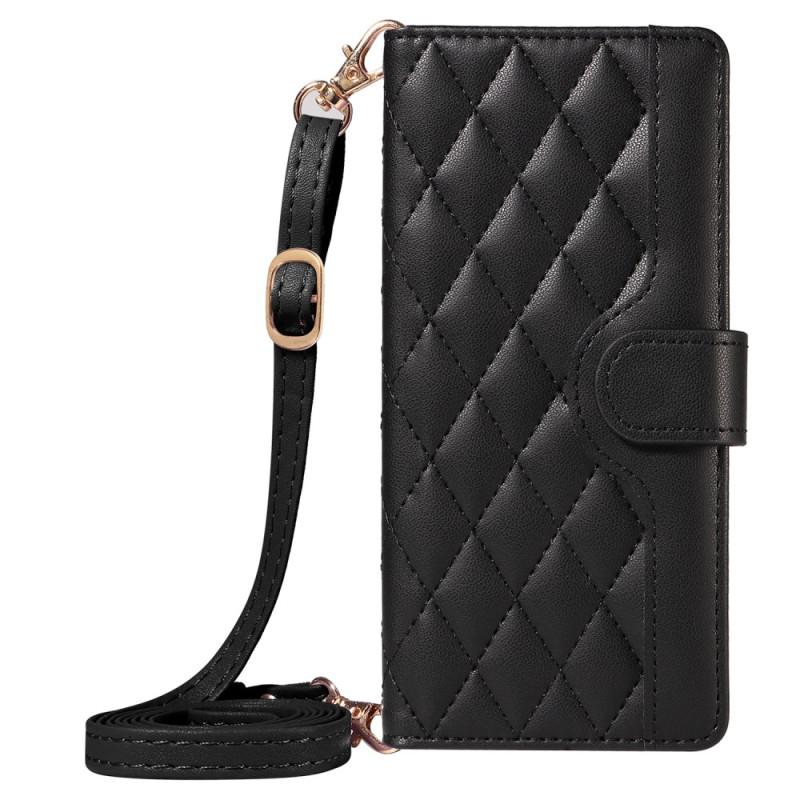 Housse Moto G75 5G Matelassée avec Bandoulière et Dragonne