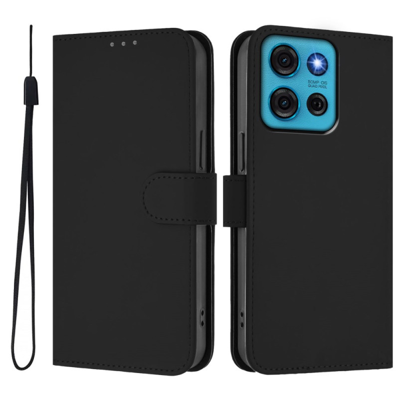 Housse Moto G75 5G Monochrome à Lanière