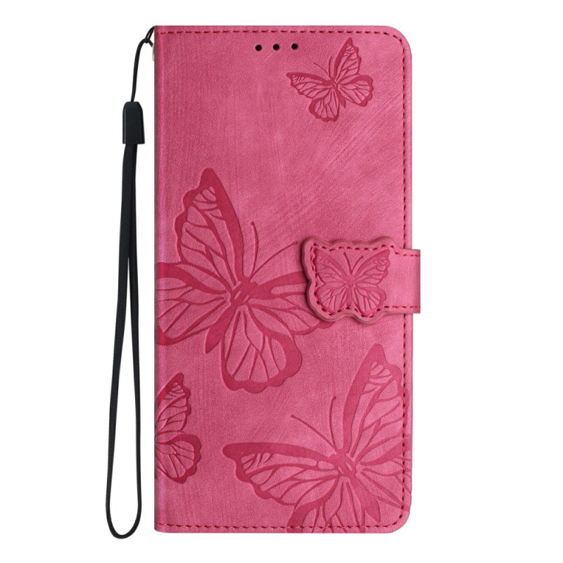 Housse iPhone 16E Effet Daim Papillons