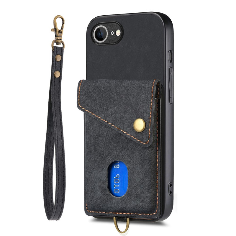 Coque iPhone 16E Porte-Cartes et Lanière