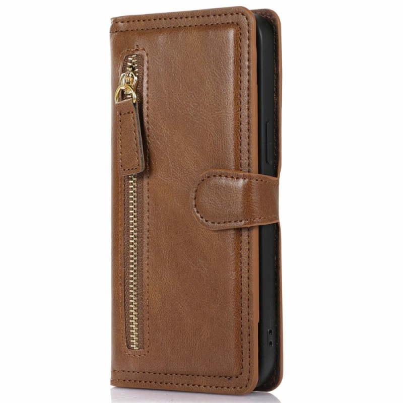 Housse iPhone 16E Pochette à Fermeture Éclair et Porte-Cartes