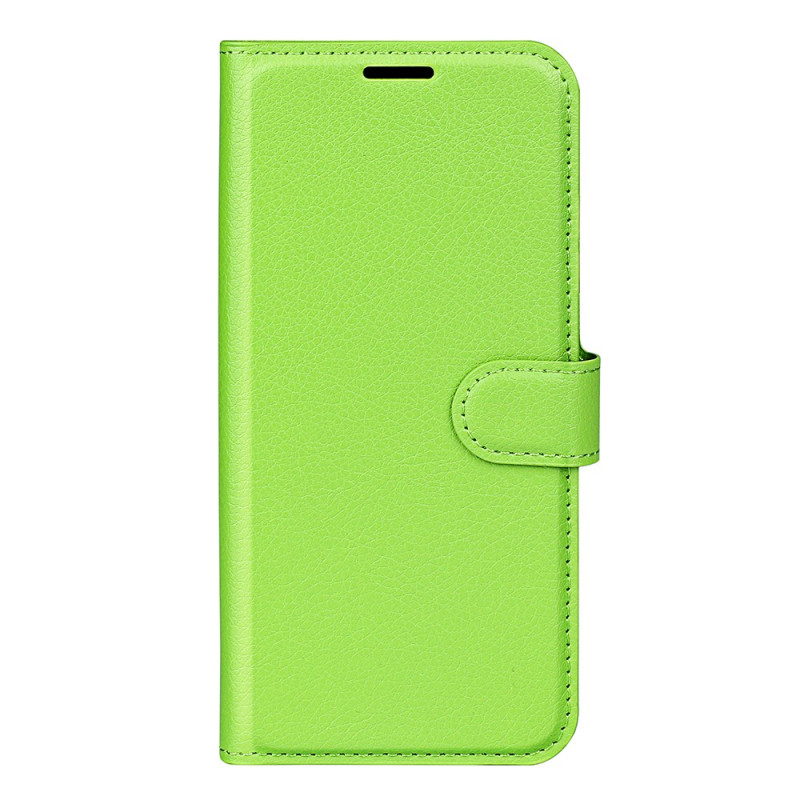 Housse Moto G75 5G Simili Cuir Litchi Classique