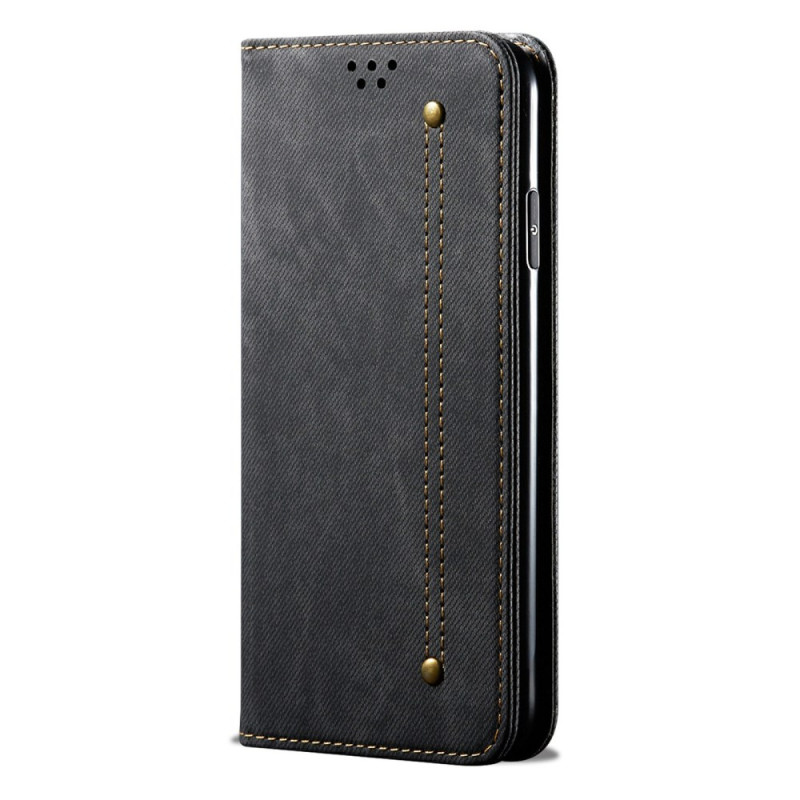 Flip Cover Moto G75 5G Tissu Jeans