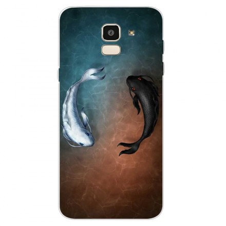 Coque Samsung Galaxy J6 Poissons Noir et Blanc Coque Samsung Galaxy J6 Poissons Noir et Blanc