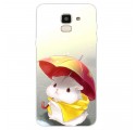 Coque Samsung Galaxy J6 Hamster Sous la Pluie