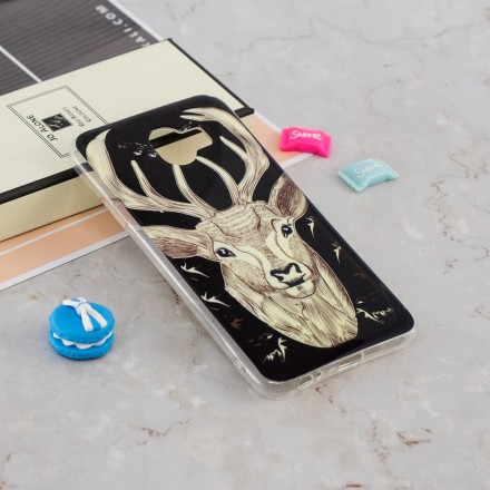 Coque Samsung Galaxy J6 Cerf Majestueux Fluorescente Coque Samsung Galaxy J6 Cerf Majestueux Fluorescente
