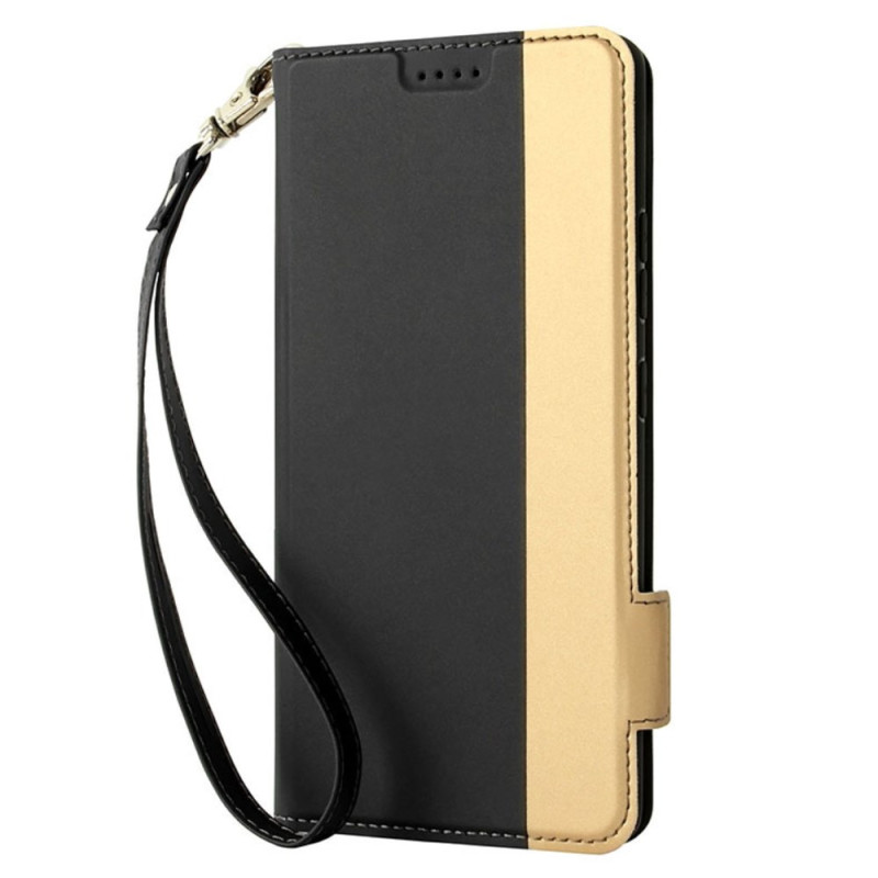 Housse iPhone 16E Bicolore Porte-Cartes et Lanière