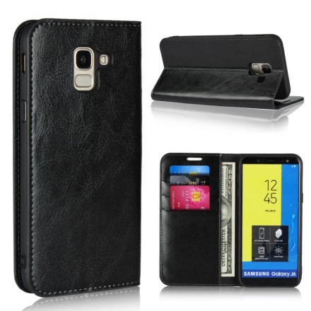 Flip Cover Samsung Galaxy J6 Simili Cuir Ancien