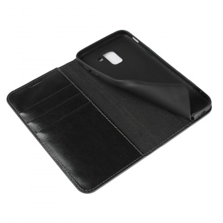 Flip Cover Samsung Galaxy J6 Simili Cuir Ancien