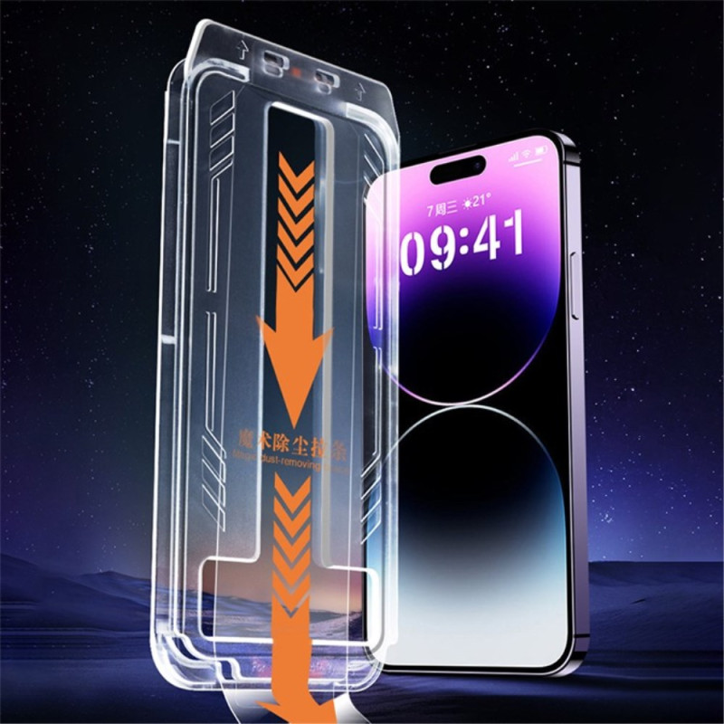 Protection d'Écran avec Cadre d'Alignement pour iPhone 16