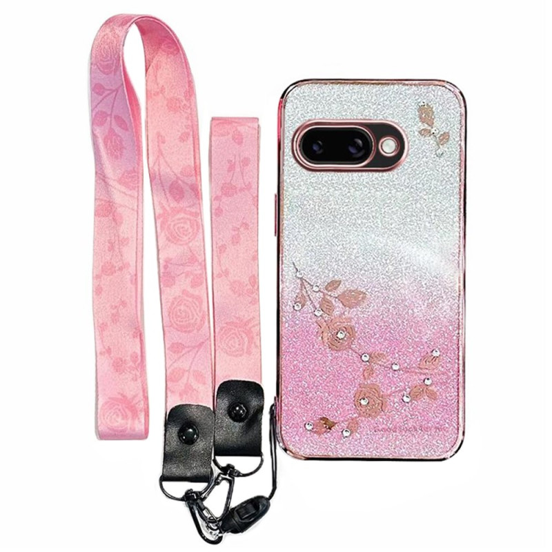Coque Google Pixel 9A Strass et Lanières KADEM