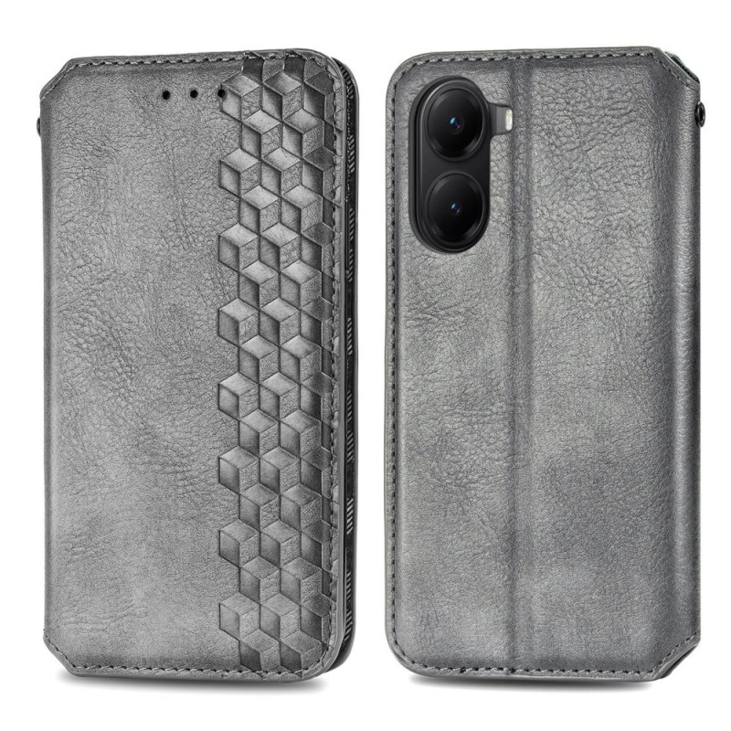 Flip Cover Poco X7 Pro 5G Effet Daim Losanges