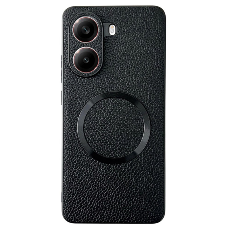 Coque Poco X7 Pro 5G Compatible MagSafe Effet Cuir Texturé