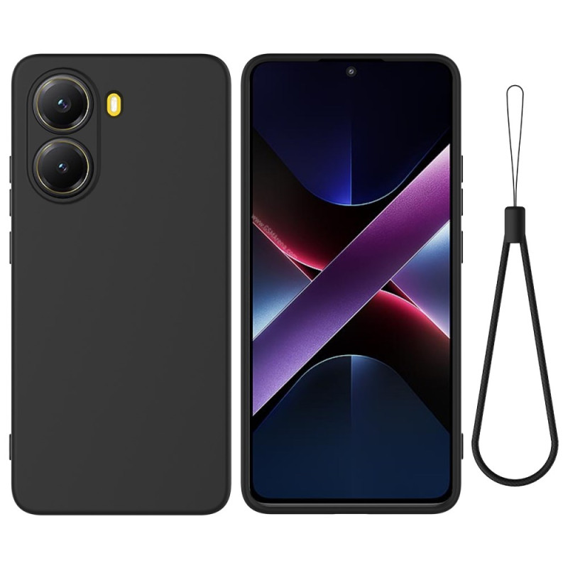 Coque Poco X7 Pro 5G Silicone Liquide à Lanière