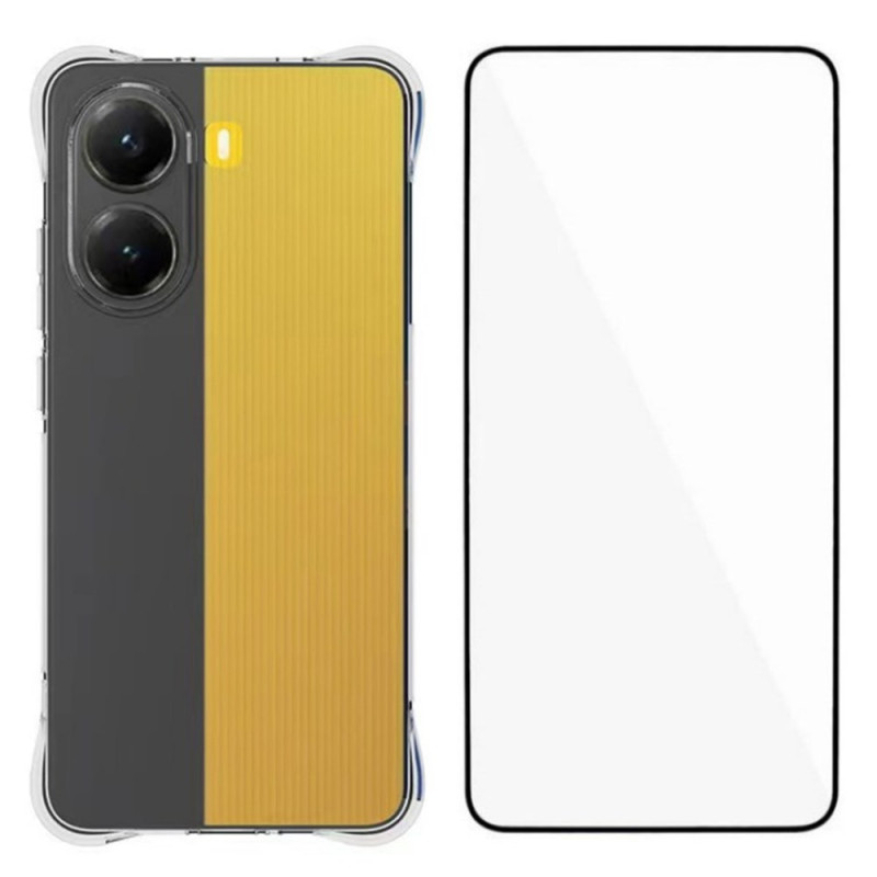 Coque Poco X7 Pro 5G Transparente Renforcée avec Protection Écran en Verre Trempé