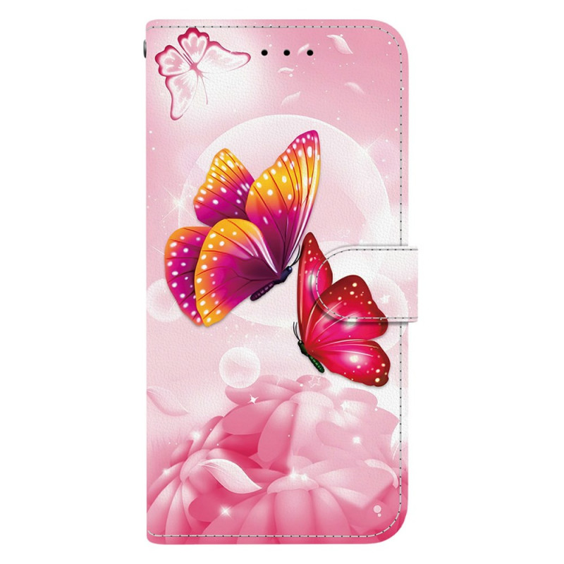 Hoousse Xiaomi Redmi Note 14 4G Papillons Roses