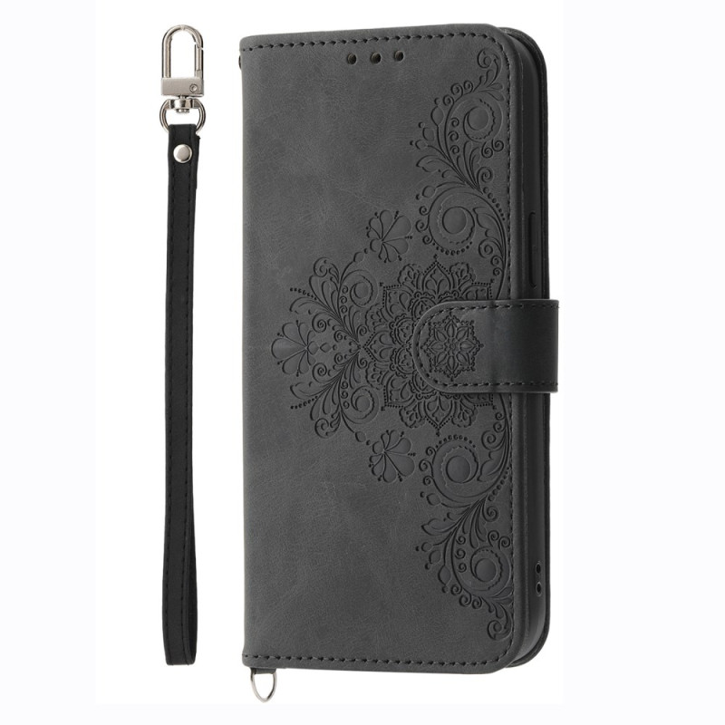 Housse Xiaomi Redmi Note 14 4G Motif Floral et Sangles