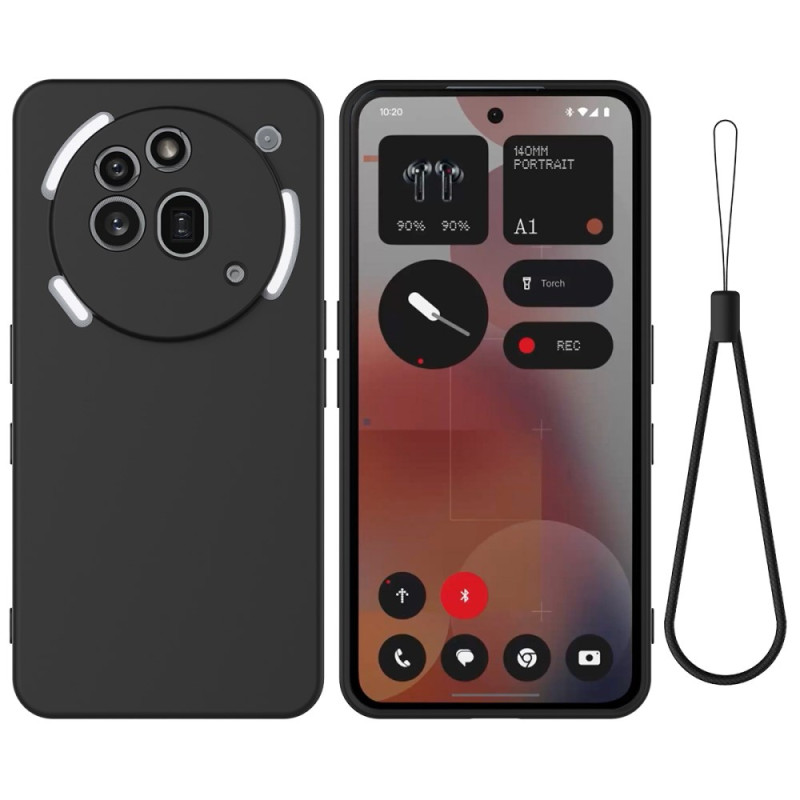 Coque Nothing Phone (3a) Pro Silicone Liquide à Lanière