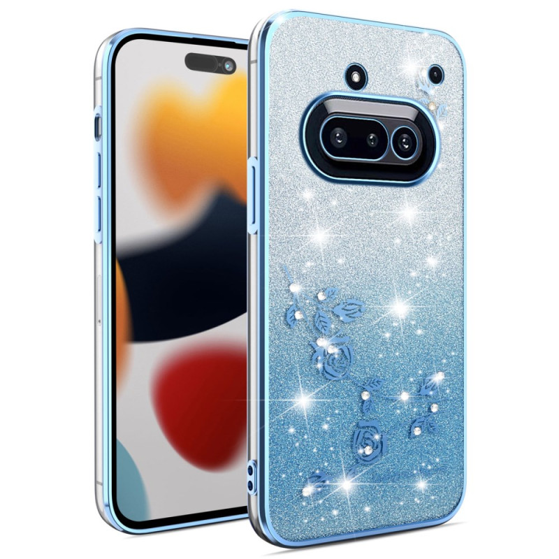 Coque Nothing Phone (3a) Fleurs et Strass KADEM