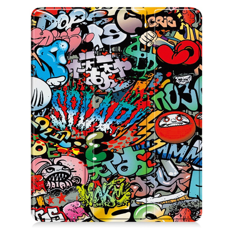 Smart Case iPad Air 13 (2025) (2024) Porte-Stylet Graffiti