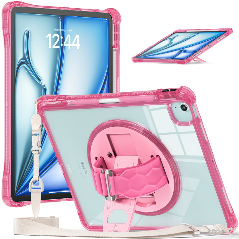 Coque iPad Air 13 (2026) (2025) (2024) / Pro 12.9 (2022) (2021) (2020) Sangle Rotative à 360°
