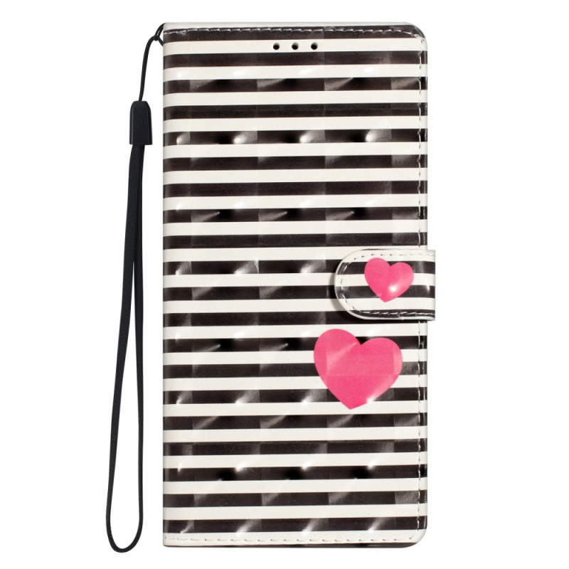 Housse Samsung Galaxy S25 Edge Rayures et Cœurs