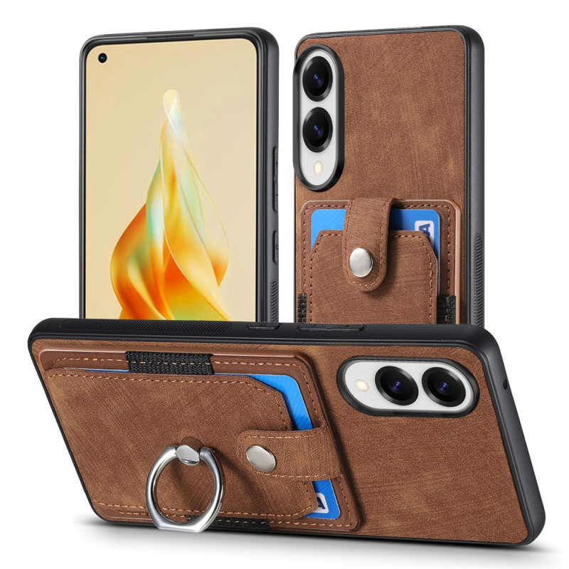 Coque Samsung Galaxy S25 Edge Porte-Cartes et Anneau-Support