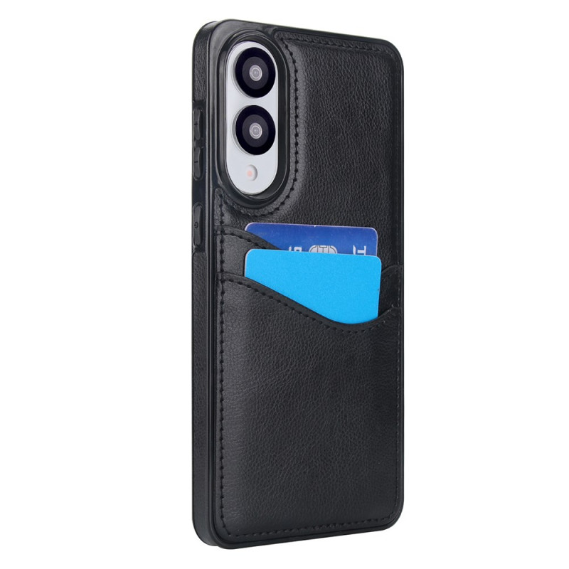 Coque Samsung Galaxy S25 Edge Effet Cuir avec Porte-Cartes