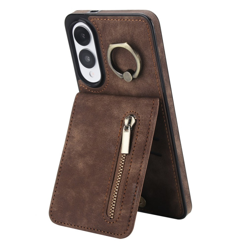 Coque Samsung Galaxy S25 Edge Portefeuille Zippé et Technologie RFID
