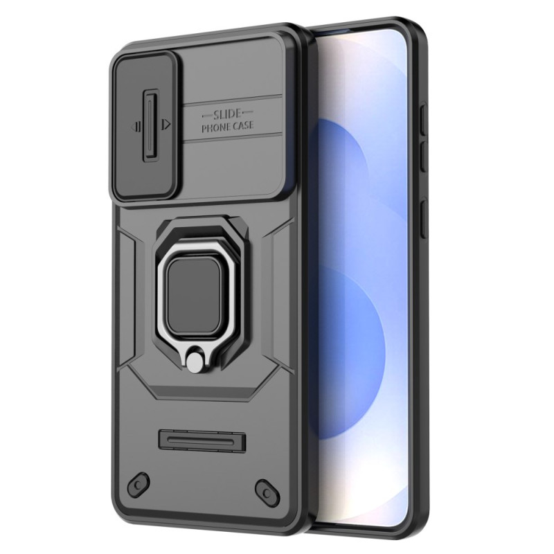 Coque Samsung Galaxy S25 Edge Ring Résistante avec Protecteur Objectif