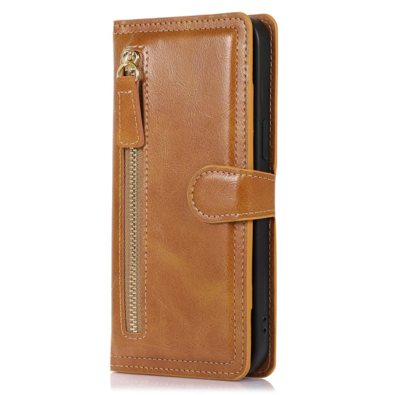 Housse Samsung Galaxy S25 Edge Fermeture Éclair et Porte-Cartes