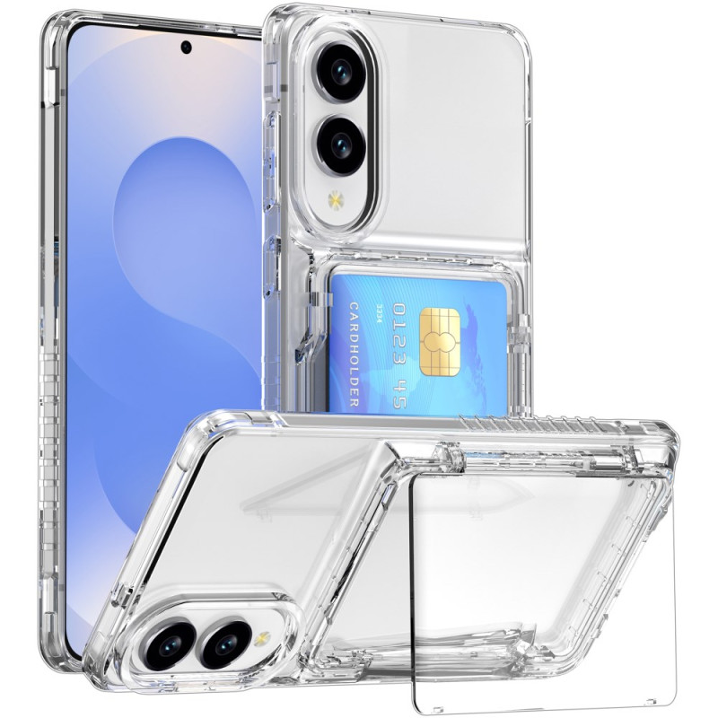 Coque Samsung Galaxy S25 Edge Transparente et Porte-Cartes