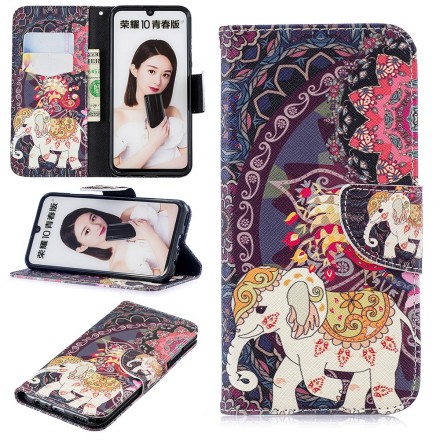 Housse Honor 10 Lite / Huawei P Smart 2019 Mandala Éléphants Ethniques Housse Honor 10 Lite / Huawei P Smart 2019 Mandala Éléphants Ethniques