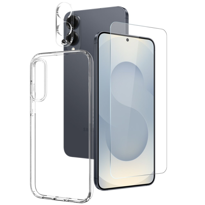 Protection Complète 3-en-1 pour Samsung Galaxy S25 Edge Coque avec Protecteur Écran et Protecteur Objectif
