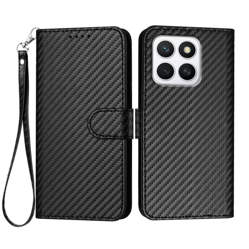 Housse Honor X8c Texture Fibre Carbone